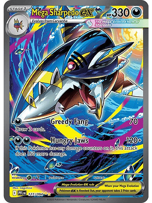 MEGA SHARPEDO EX PFL 127/094 PHANTASMAL FLAMES