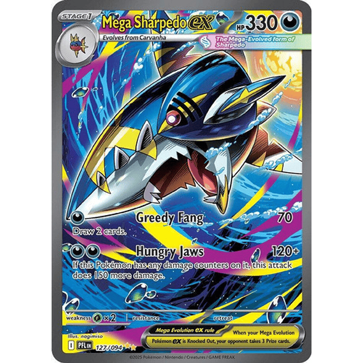 MEGA SHARPEDO EX PFL 127/094 PHANTASMAL FLAMES 1