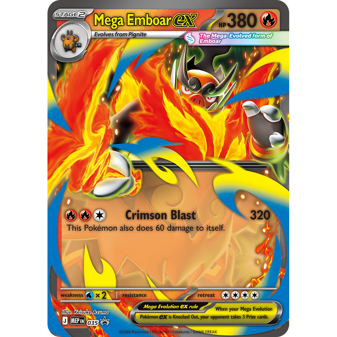 POKEMON TCG ASCENDED HEROES MEGA EMBOAR EX BOX 3