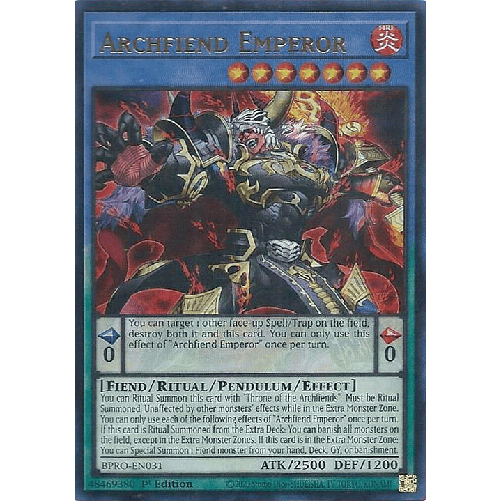 ARCHFIEND EMPEROR BPRO-EN031 ULTRA RARE 1