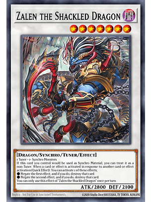ZALEN THE SHACKLED DRAGON BPRO-EN042 SUPER RARE