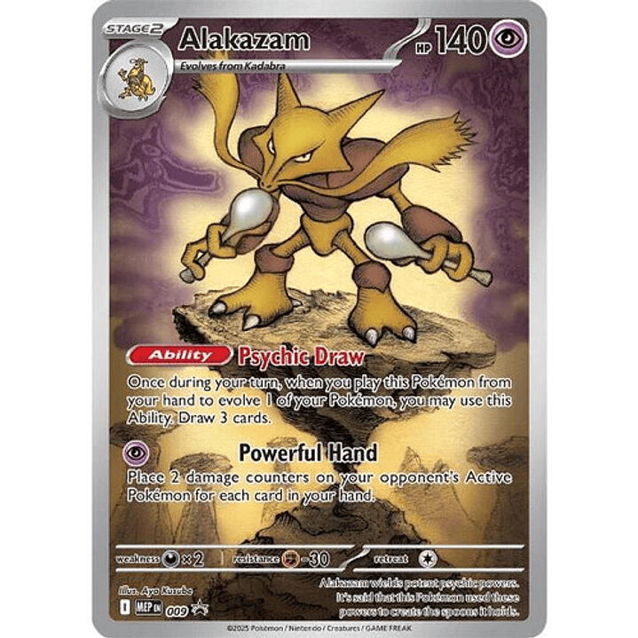 Pokemon Tcg Alakazam Mep 009 Mega Evolution Promo Card 1