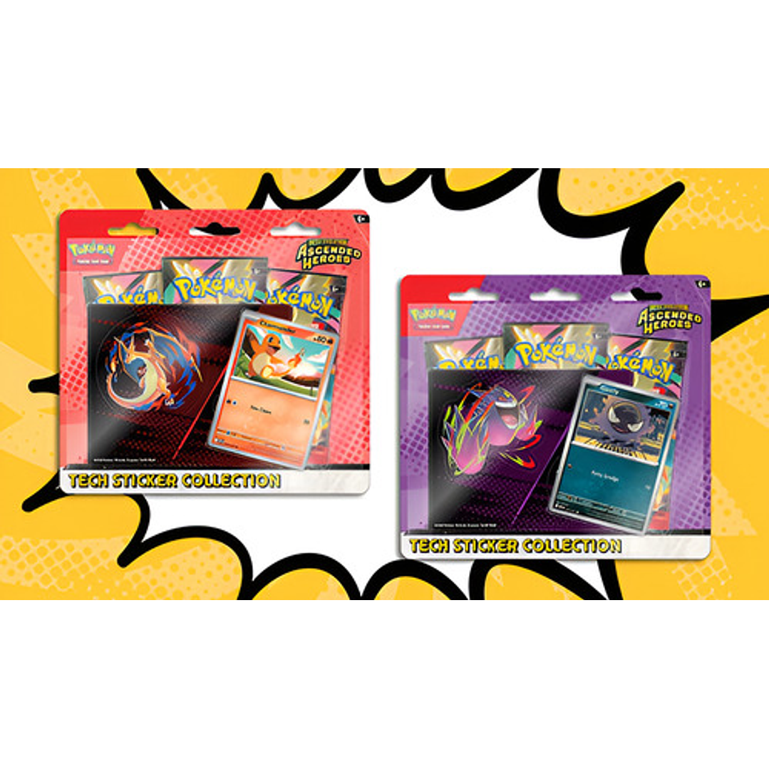 POKEMON TCG MEGA EVOLUTION ASCENDED HEROES PAR TECH STICKER COLLECTION CHARMANDE / GASTLY INGLES 4