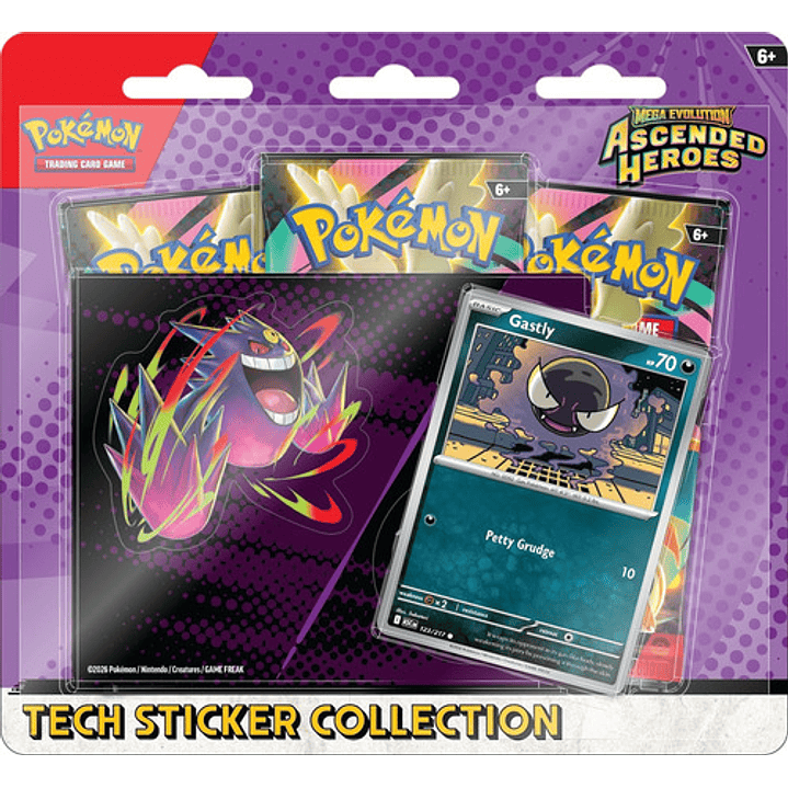 POKEMON TCG MEGA EVOLUTION ASCENDED HEROES PAR TECH STICKER COLLECTION CHARMANDE / GASTLY INGLES 8