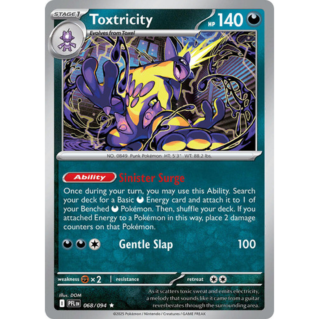 Pokemon Tcg Toxtricity Pfl 068/094 Phantasmal Flames Ing 1