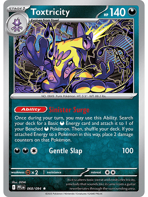 Pokemon Tcg Toxtricity Pfl 068/094 Phantasmal Flames Ing