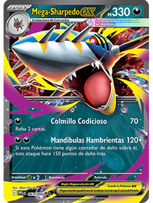 Pokemon Tcg Mega Sharpedo Ex Pfl 127/094 Phantasmal Flames