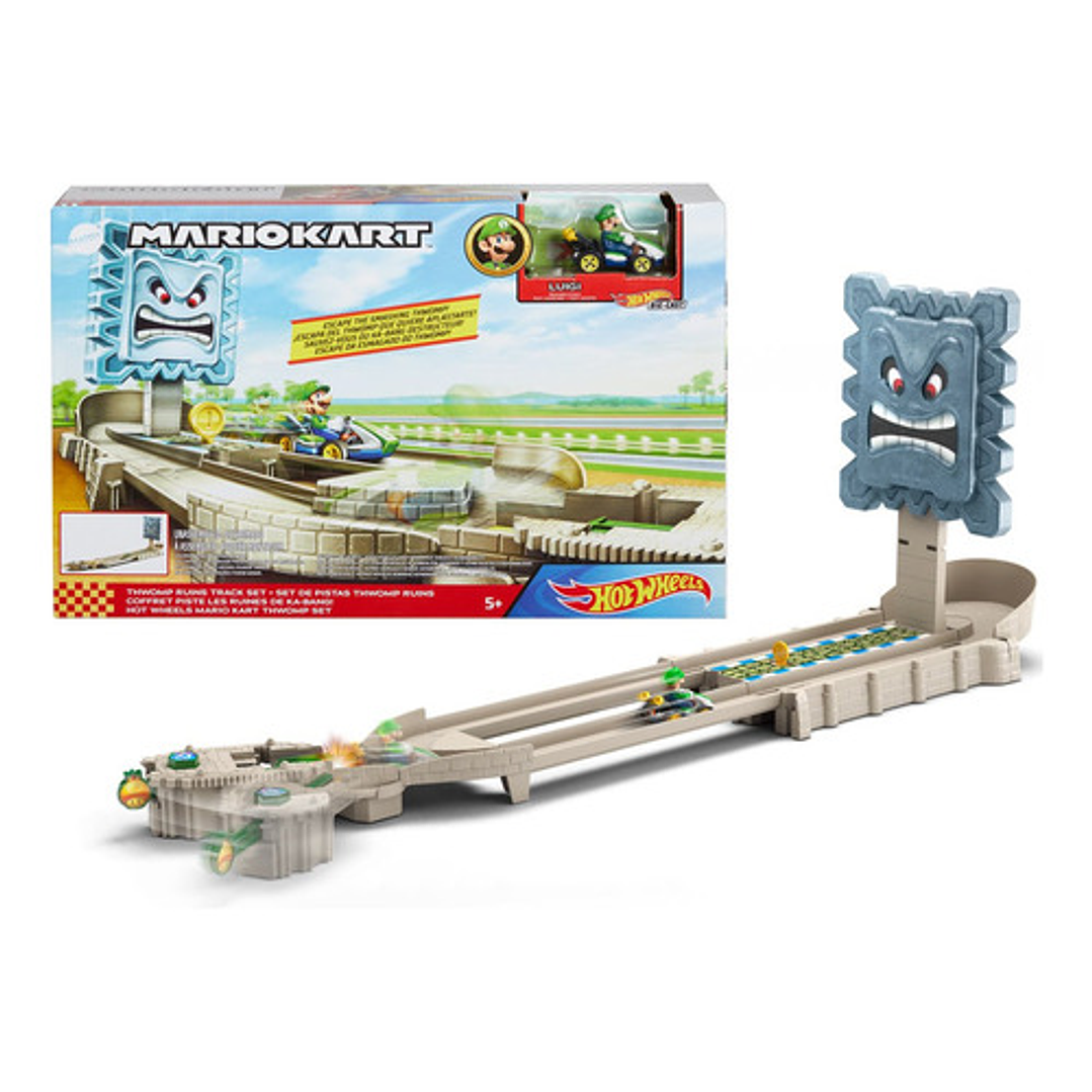 HOT WHEELS MARIO KART PISTA THWOMP RUINS LUIGI 1