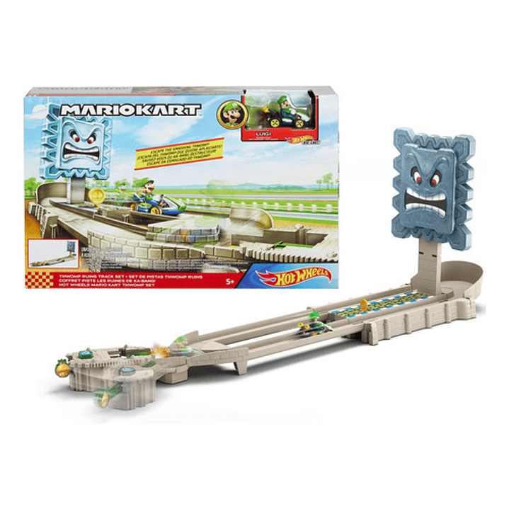 HOT WHEELS MARIO KART PISTA THWOMP RUINS LUIGI 1