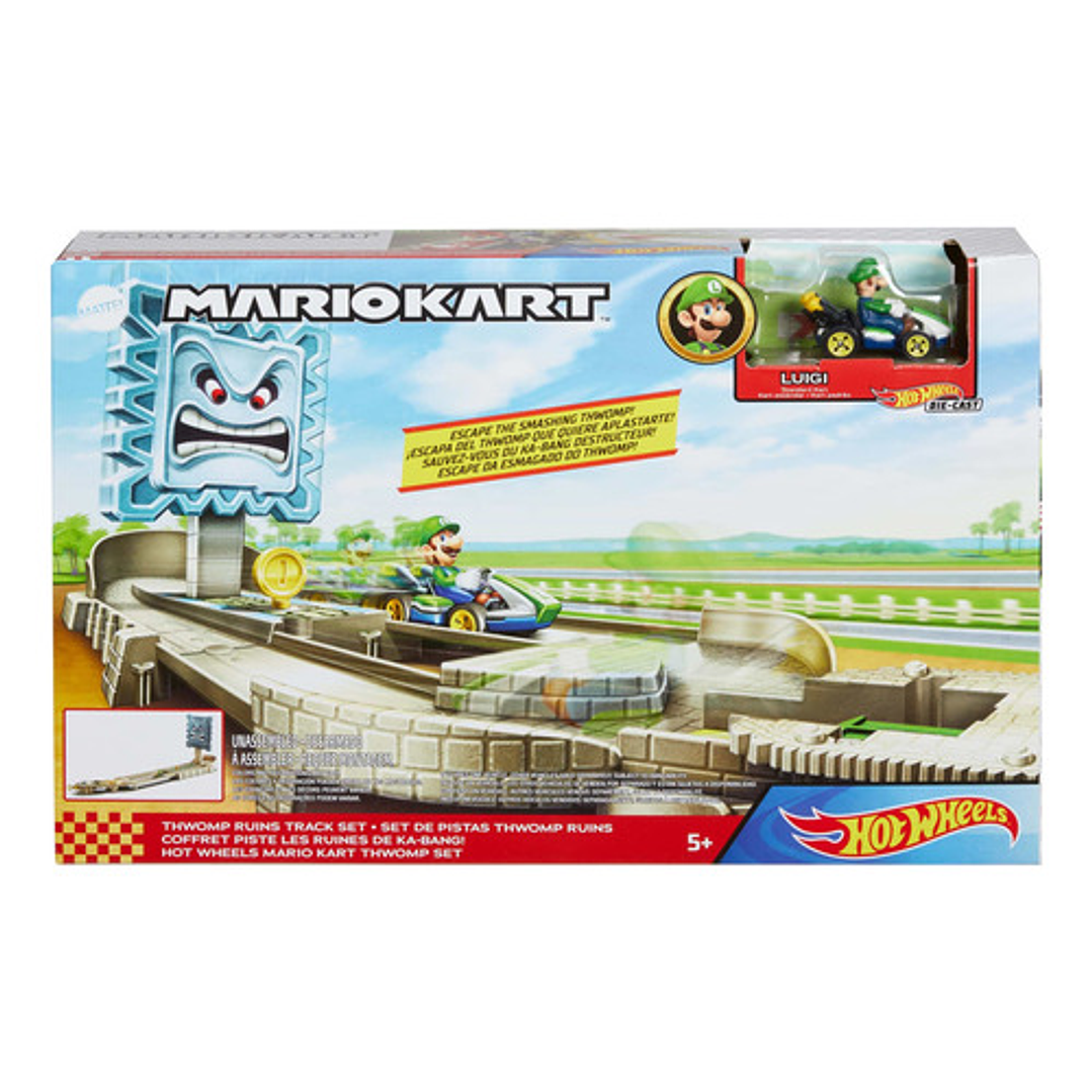 HOT WHEELS MARIO KART PISTA THWOMP RUINS LUIGI 3