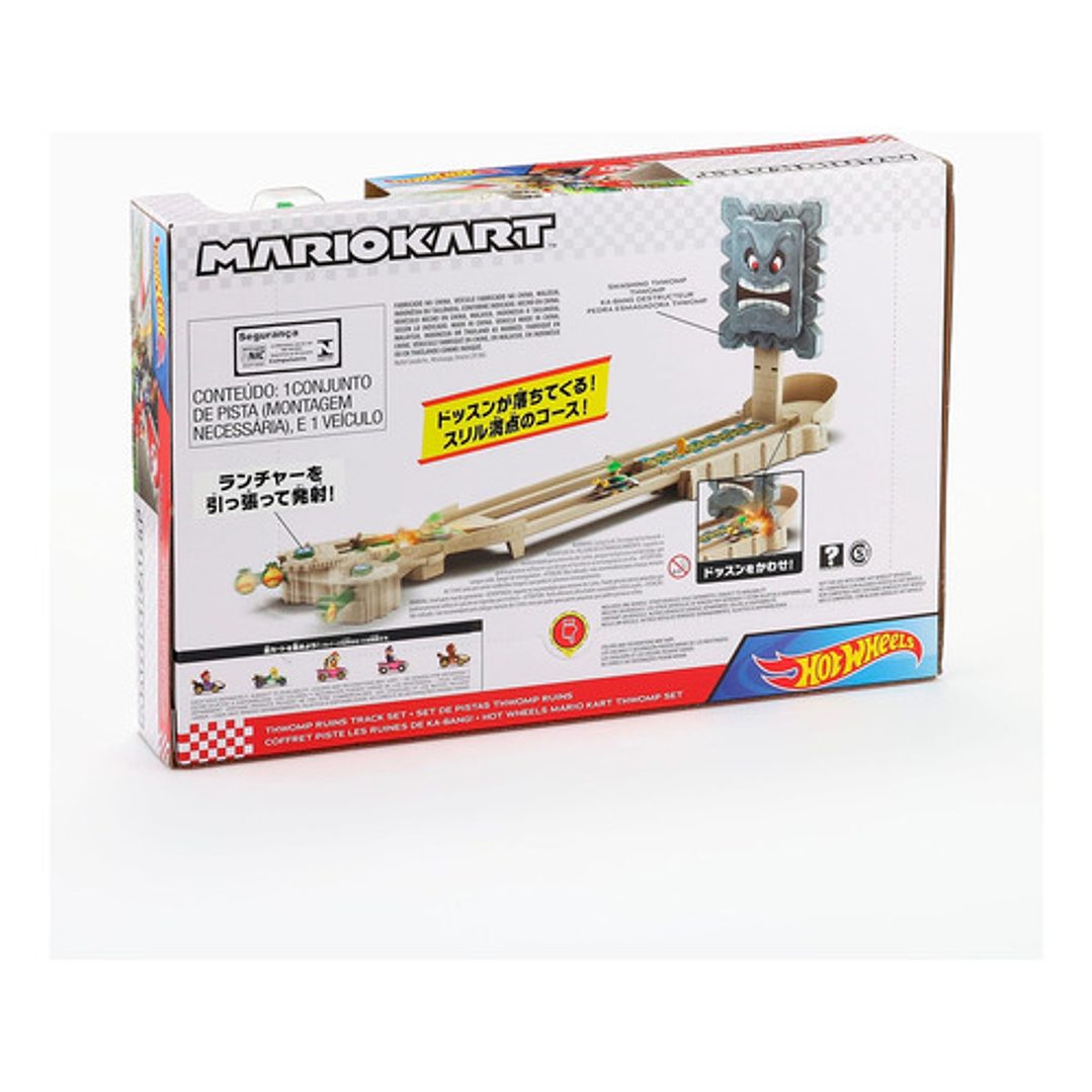 HOT WHEELS MARIO KART PISTA THWOMP RUINS LUIGI 4