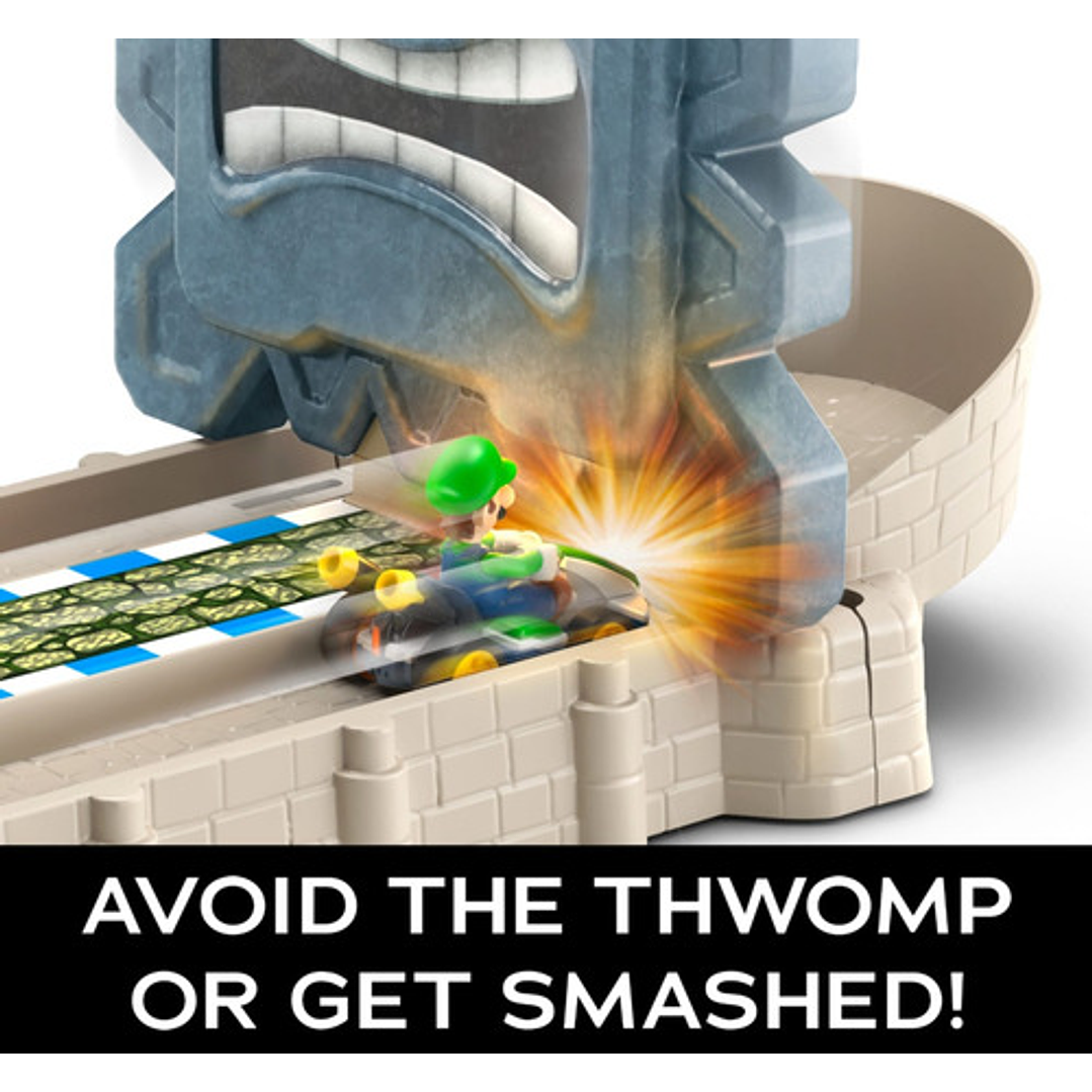 HOT WHEELS MARIO KART PISTA THWOMP RUINS LUIGI 8