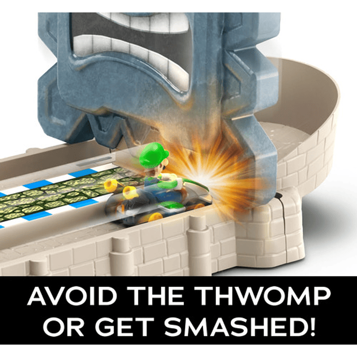 HOT WHEELS MARIO KART PISTA THWOMP RUINS LUIGI 8