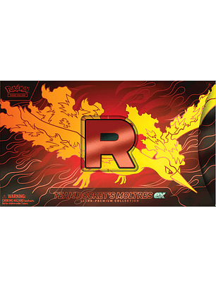 POKEMON TCG TEAM ROCKECT´S MOLTRES EX ULTRA PREMIUM COLLECTION UPC INGLES