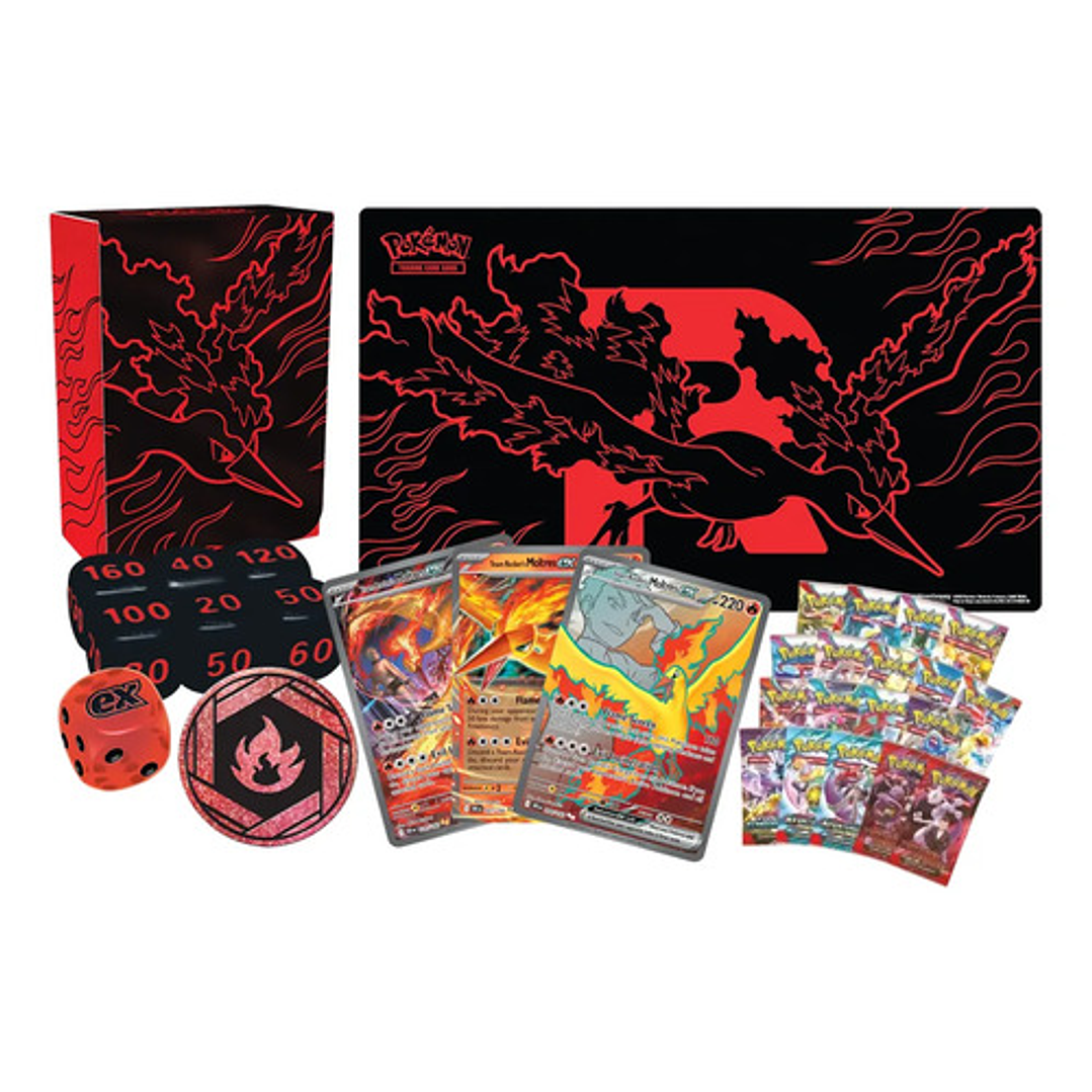POKEMON TCG TEAM ROCKECT´S MOLTRES EX ULTRA PREMIUM COLLECTION UPC INGLES 3