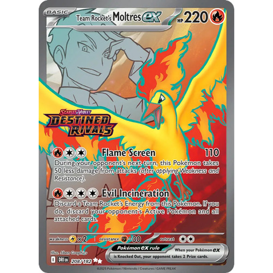 POKEMON TCG TEAM ROCKECT´S MOLTRES EX ULTRA PREMIUM COLLECTION UPC INGLES 5