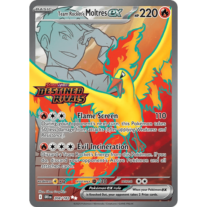 POKEMON TCG TEAM ROCKECT´S MOLTRES EX ULTRA PREMIUM COLLECTION UPC INGLES 5