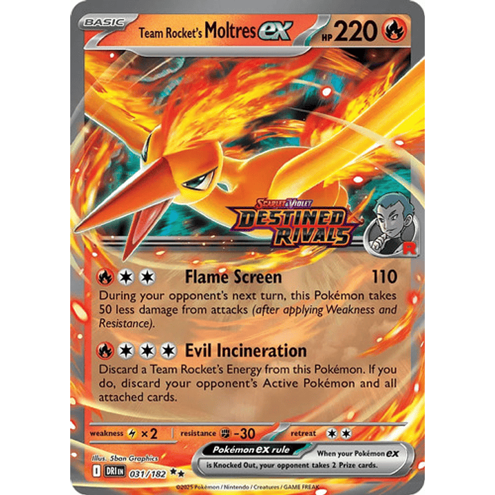 POKEMON TCG TEAM ROCKECT´S MOLTRES EX ULTRA PREMIUM COLLECTION UPC INGLES 6