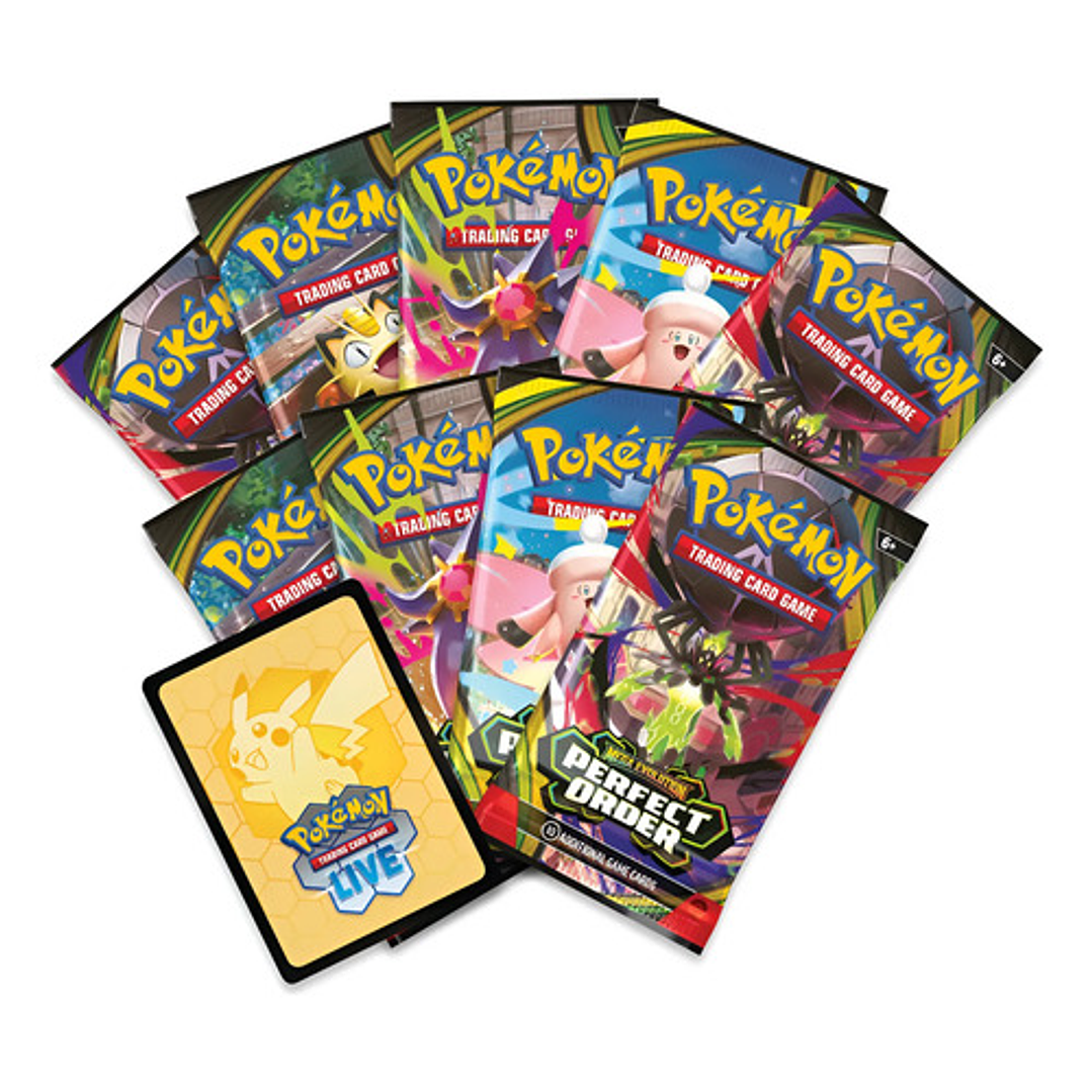 POKEMON TCG MEGA EVOLUTION PERFECT ORDER ELITE TRAINER BOX INGLES 6