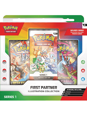 POKEMON TCG FIRST PARTNET ILLUSTRATION COLLECTION SERIES 1 30TH  ANNIVERSARY INGLES