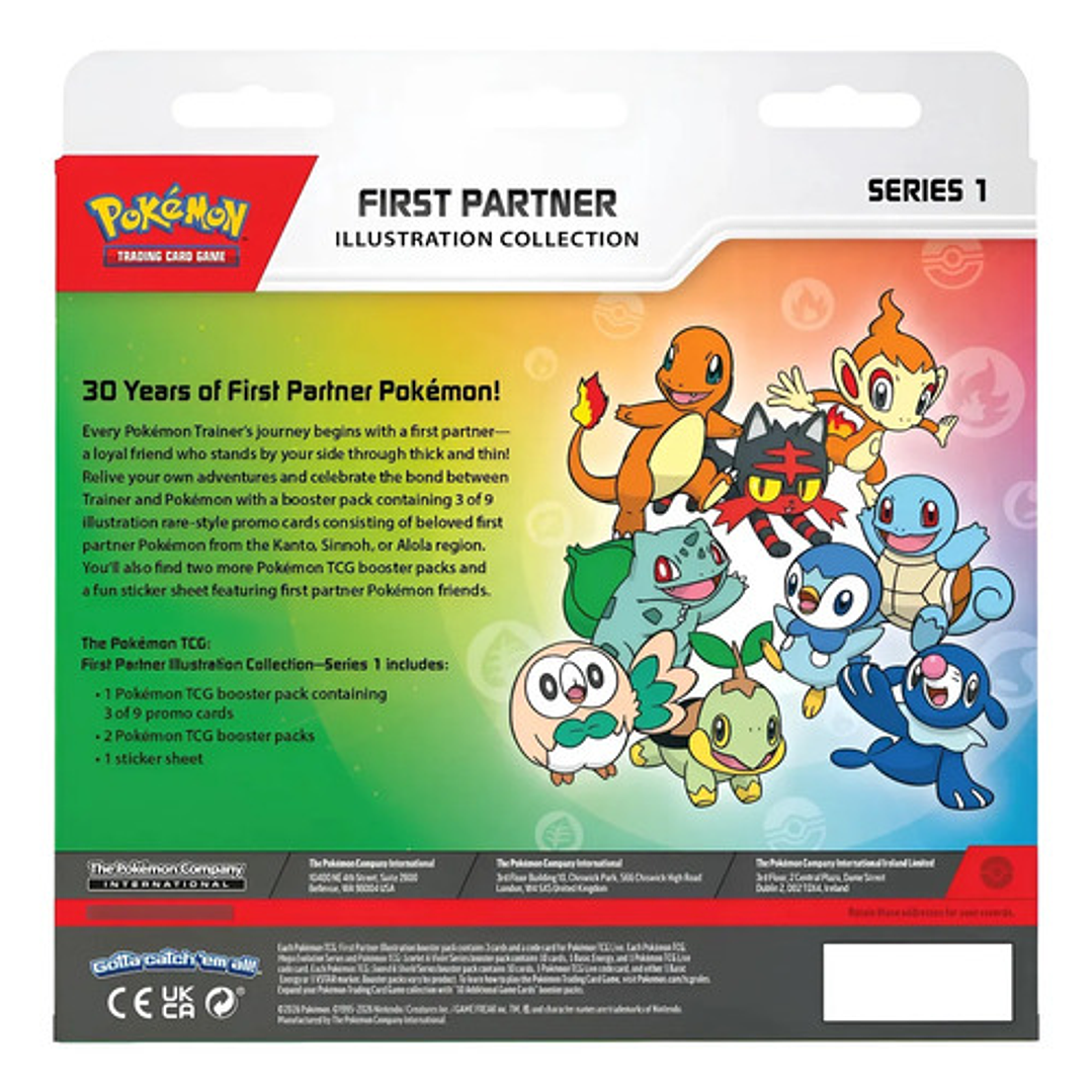 POKEMON TCG FIRST PARTNET ILLUSTRATION COLLECTION SERIES 1 30TH  ANNIVERSARY INGLES 3
