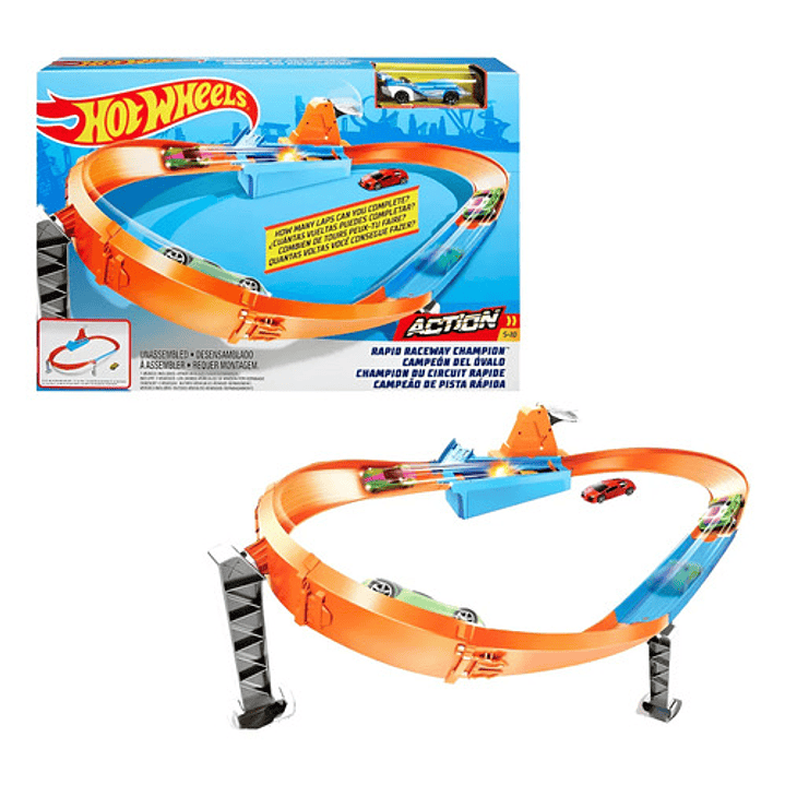 Hot Wheels Action Campeonato De Rapidez Pista De Juguete 1