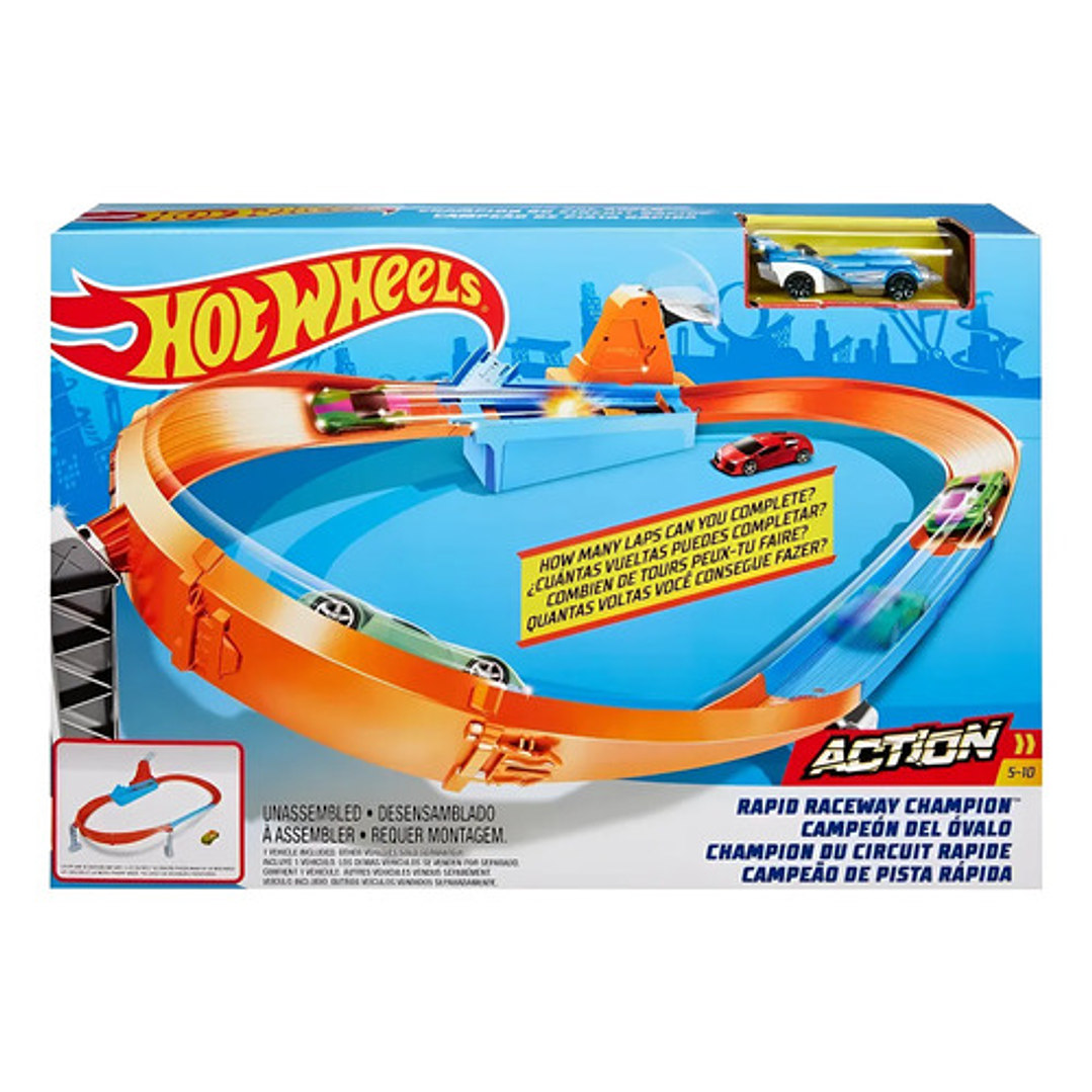 Hot Wheels Action Campeonato De Rapidez Pista De Juguete 2