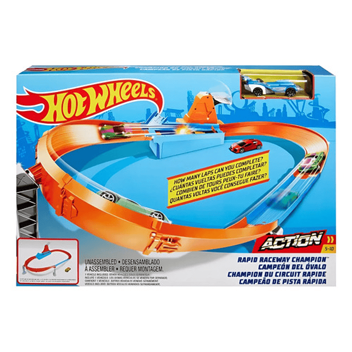 Hot Wheels Action Campeonato De Rapidez Pista De Juguete 2