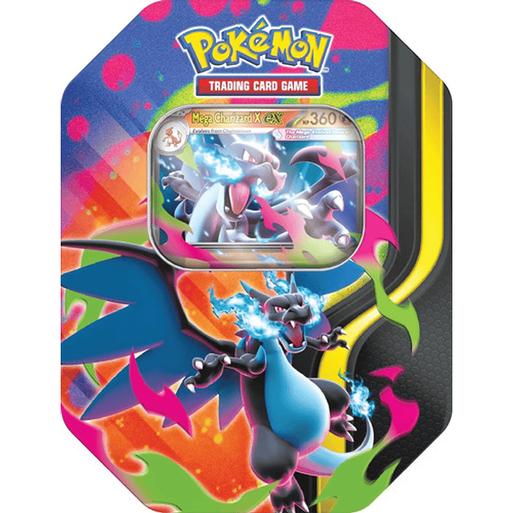 Pokemon Tcg Ingles Mega Charizard Ex Tin Lata Mega Charizard 1