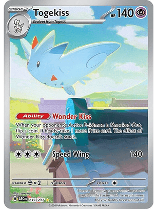 POKEMON TCG TOGEKISS ASC 235/217 ME ASCENDED HEROES INGLES