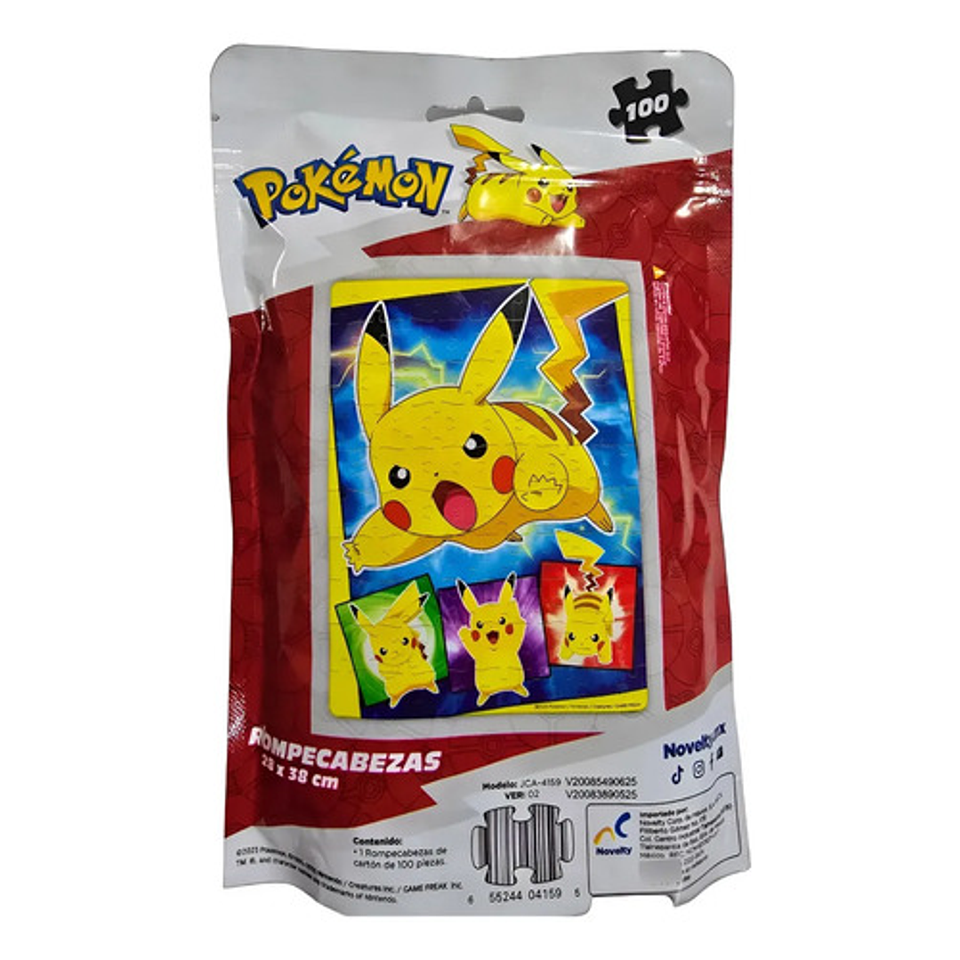 ROMPECABEZAS POKEMON PIKACHU 100 PIEZAS NOVELTY 4