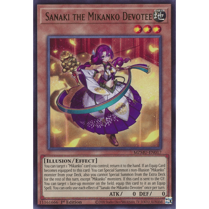 SANAKI THE MIKANKO DEVOTEE MZMU-EN017 ULTRA RARE 1