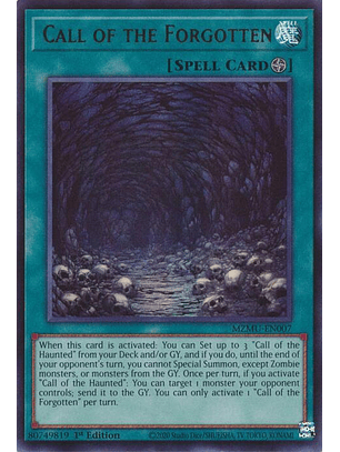 CALL OF THE FORGOTTEN MZMU-EN007 ULTRA RARE