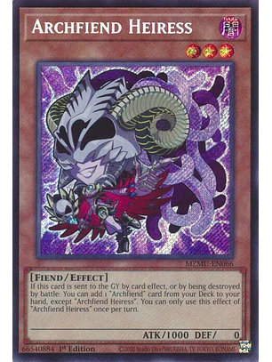 ARCHFIEND HEIRESS MZMU-EN066 SECRET RARE