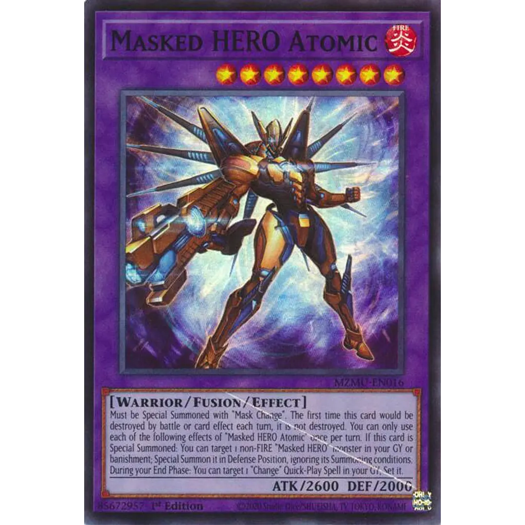 MASKED HERO ATOMIC MZMU-EN016 SUPER RARE 1