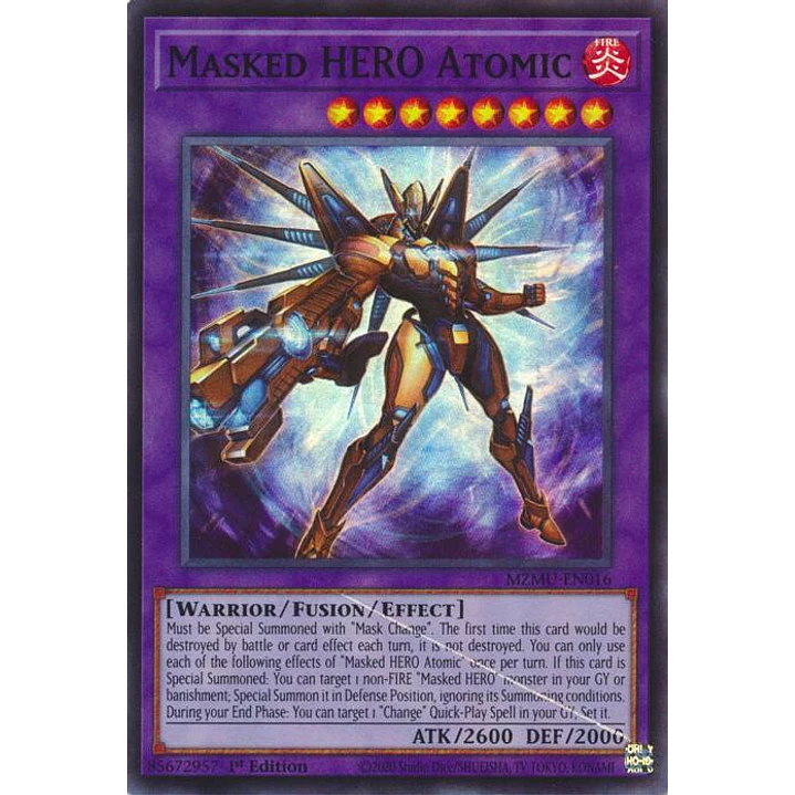 MASKED HERO ATOMIC MZMU-EN016 SUPER RARE 1
