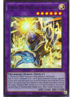 ELEMENTAL HERO THUNDER GIANT - VOLTIC THUNDER MZMU-EN029 SUPER RARE