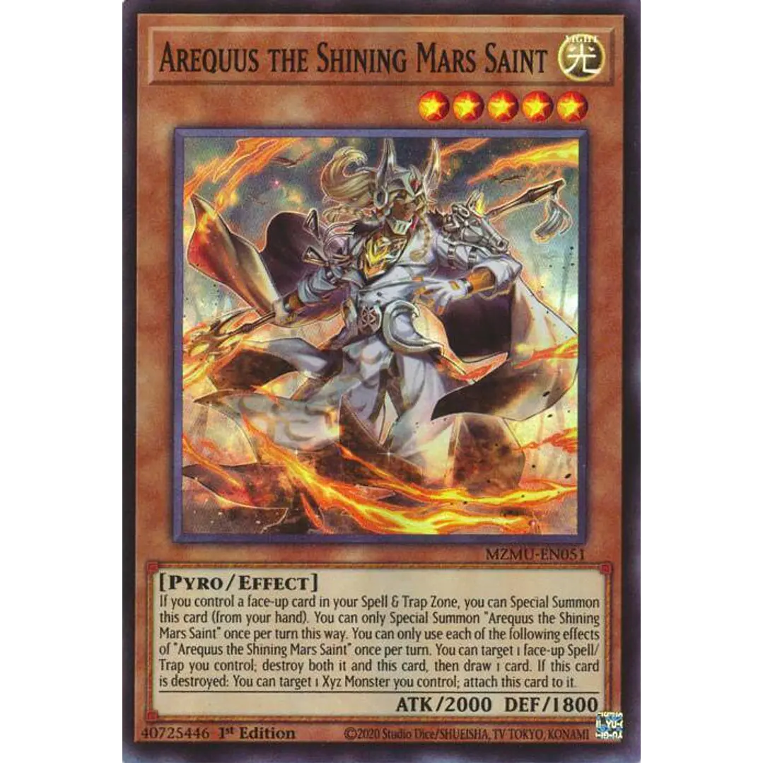 AREQUUS THE SHINING MARS SAINT MZMU-EN051 SUPER RARE 1