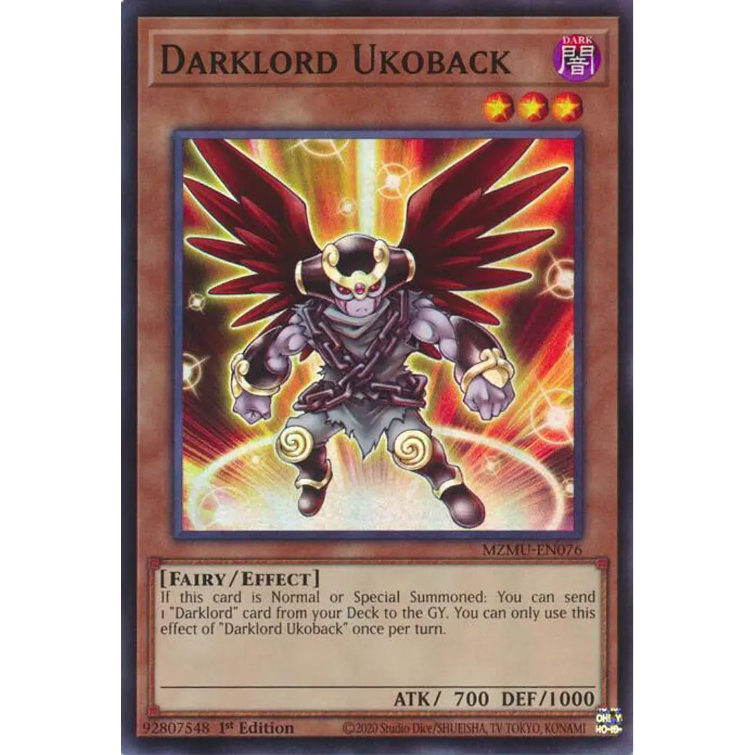 DARKLORD UKOBACK MZMU-EN076 SUPER RARE 1