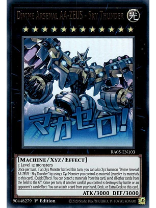 DIVINE ARSENAL AA-ZEUS - SKY THUNDER RA05-EN103 ULTRA RARE 
