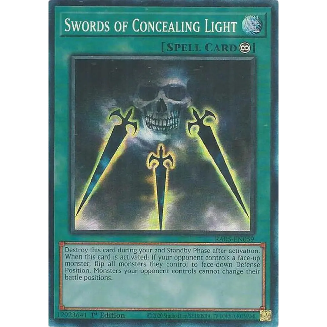 SWORDS OF CONCEALING LIGHT RA05-EN059  COLLECTOR RARE 1