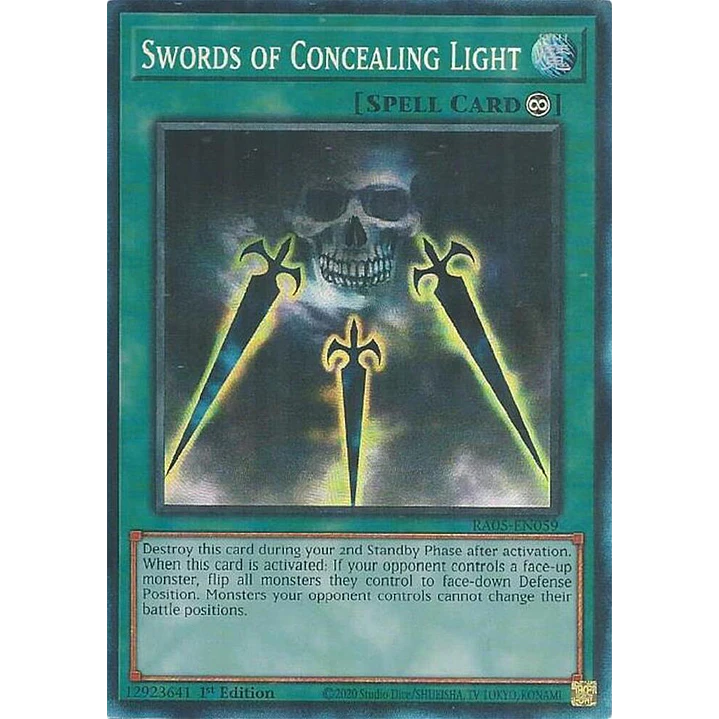 SWORDS OF CONCEALING LIGHT RA05-EN059  COLLECTOR RARE 1