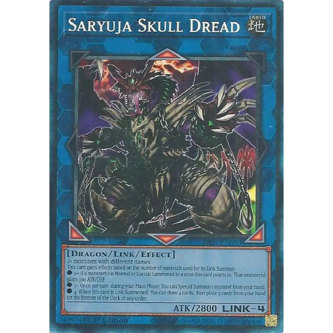 SARYUJA SKULL DREAD RA05-EN053 COLLECTOR RARE 1