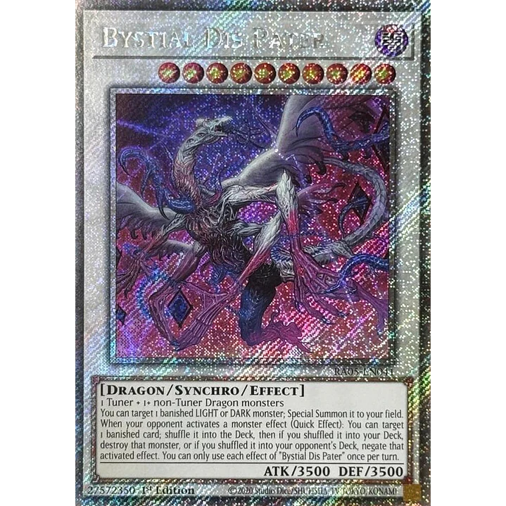 BYSTIAL DIS PATER RA05-EN041 PLATINUM SECRET RARE  1