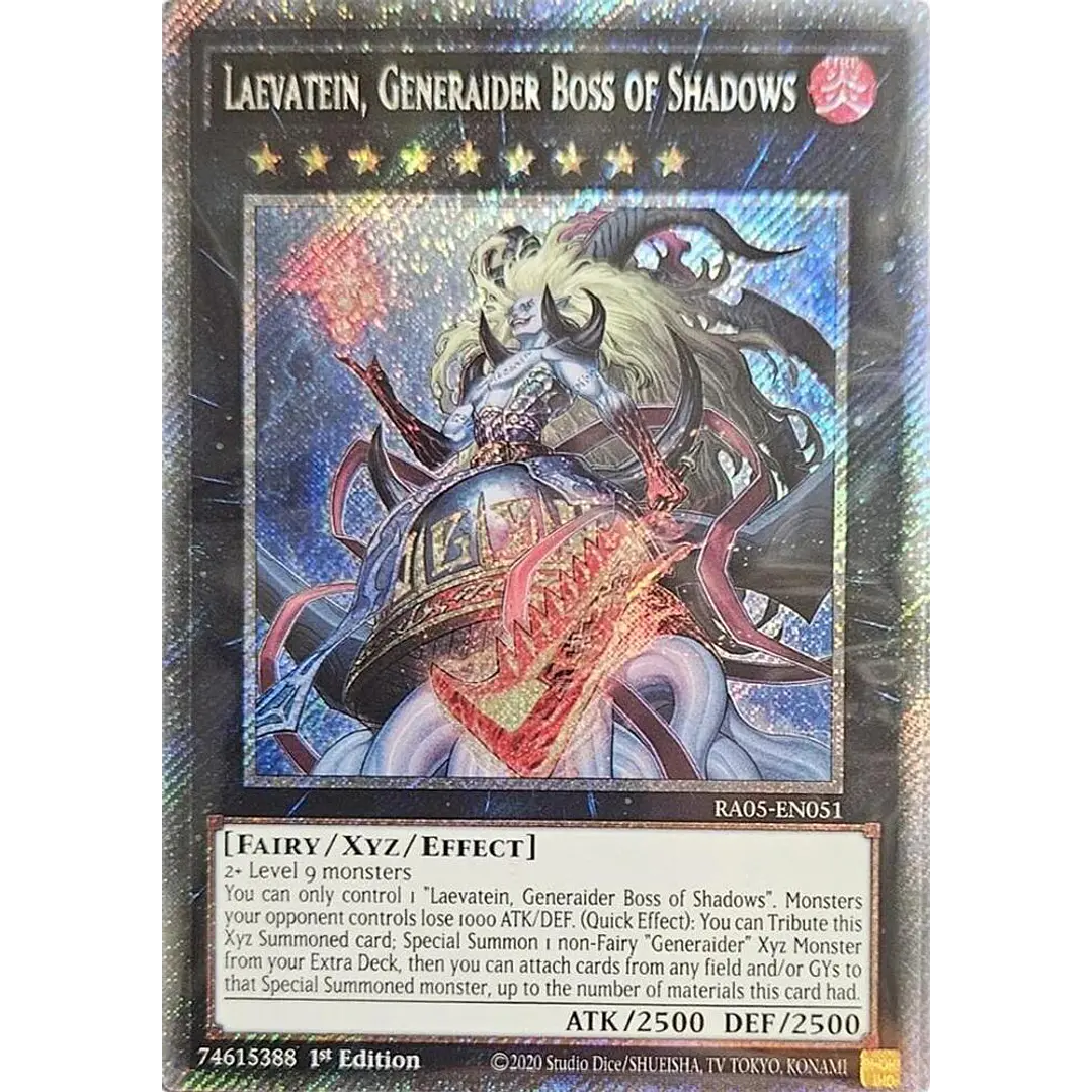 LAEVATEIN, GENERAIDER BOSS OF SHADOWS RA05-EN051PLATINUM SECRET RARE 1
