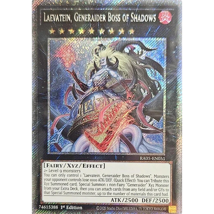 LAEVATEIN, GENERAIDER BOSS OF SHADOWS RA05-EN051PLATINUM SECRET RARE 1