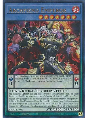 ARCHFIEND EMPEROR BPRO-EN031 ULTRA RARE