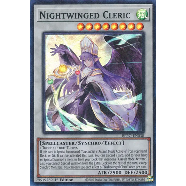 NIGHTWINGED CLERIC BPRO-EN038 SUPER RARE 1