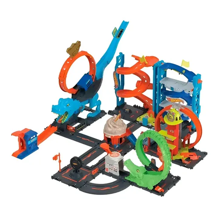 Hot Wheels City Pista De Juguete Súper Estación De Bomberos Multicolor 6