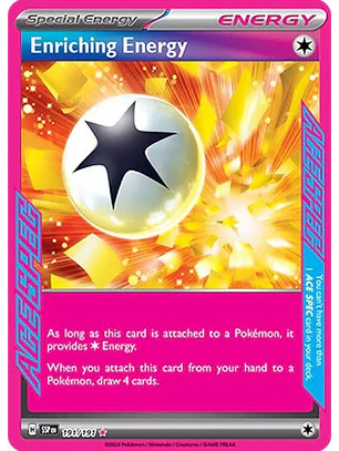 POKEMON TCG ENRICHING ENERGY SSP EN 191/191 SV08 ACE SPEC
